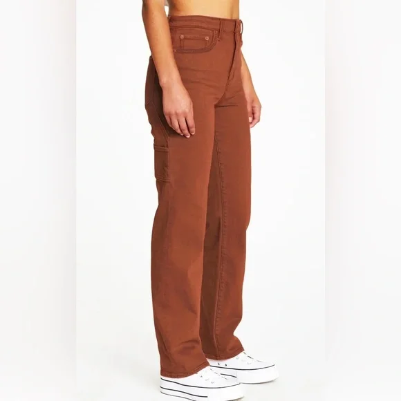 NWT Women’s Daze Caramel Sundaze Utility High Rise Straight Jeans 25 - Picture 12 of 12